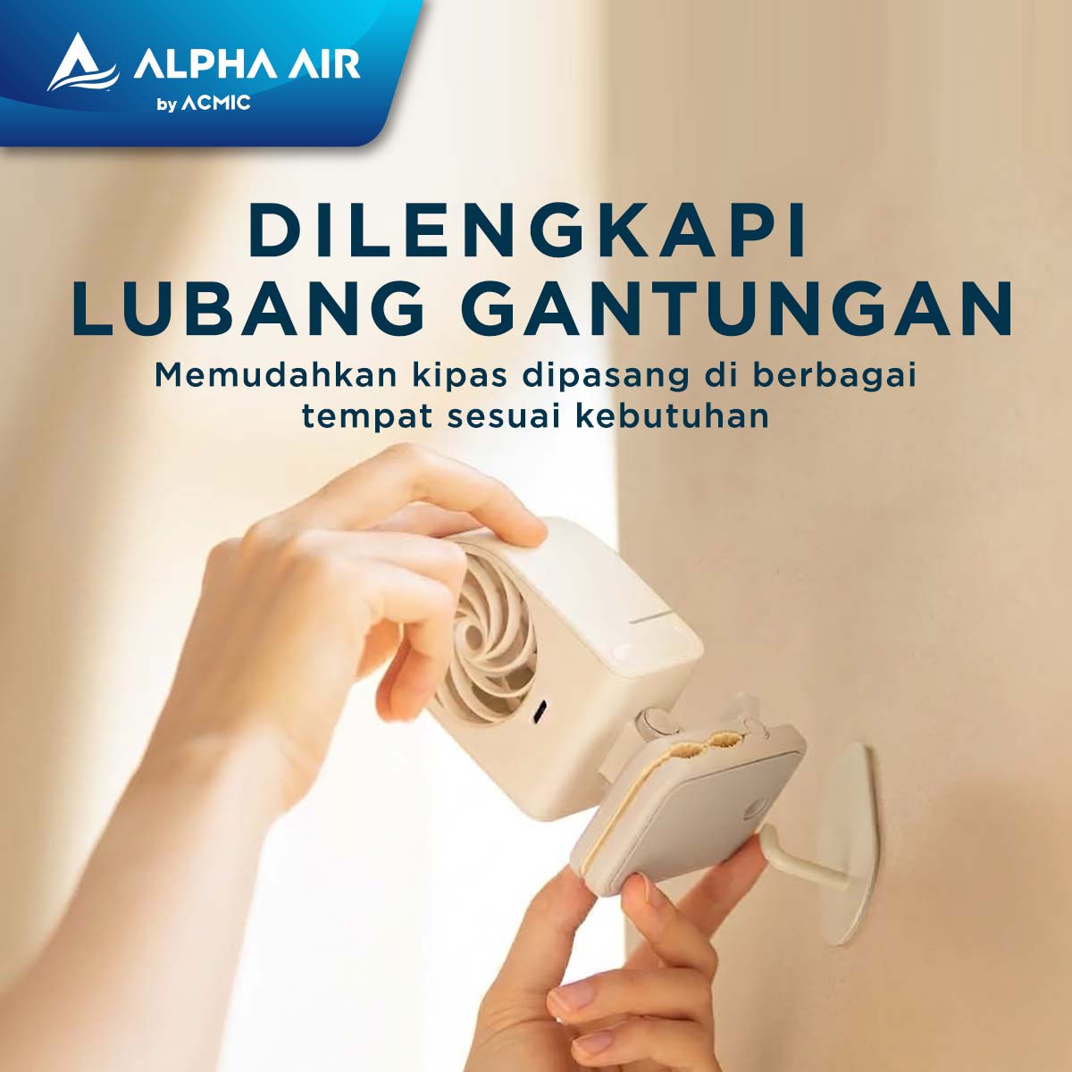 ACMIC TURBO CLIP FAN CLF01 Kipas Angin Portable Multifungsi dengan Anti-Slip Clip Super Strong Airflow