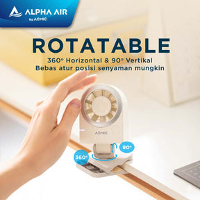 ACMIC TURBO CLIP FAN CLF01 Kipas Angin Portable Multifungsi dengan Anti-Slip Clip Super Strong Airflow