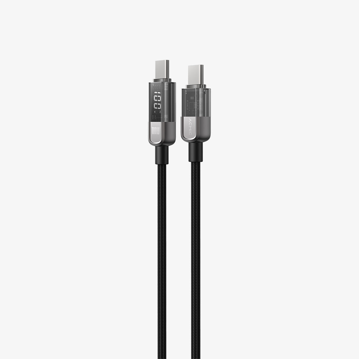 ACMIC AUTOLINE D100 Auto Cuf Off Cable USB-C TO USB-C Kabel Super Strong Fast Charging Built-in Digital Display
