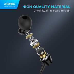 ACMIC BASIC In-Ear Headset Type C Earphone Earbuds Stereo with Mic