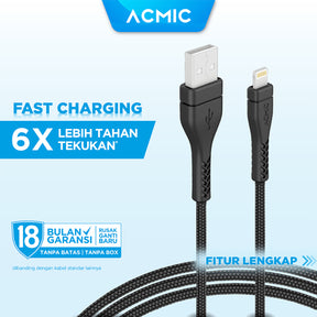 ACMIC B200 B300 Kabel Data Charger Fast Charging 2M / 3M / 2 / 3 meter