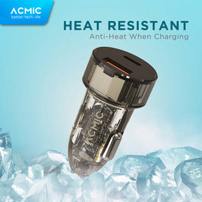 ACMIC CC02 PD+ 48W Type C + USB Car Charger Fast Charging