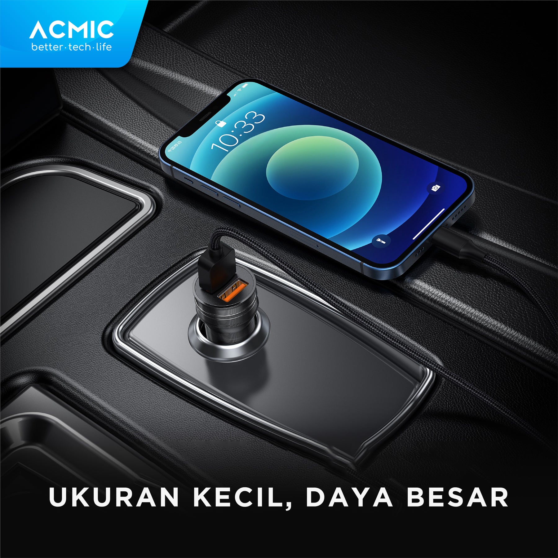 ACMIC CC02PRO Dual USB 36 Watt Car Charger Fast Charging