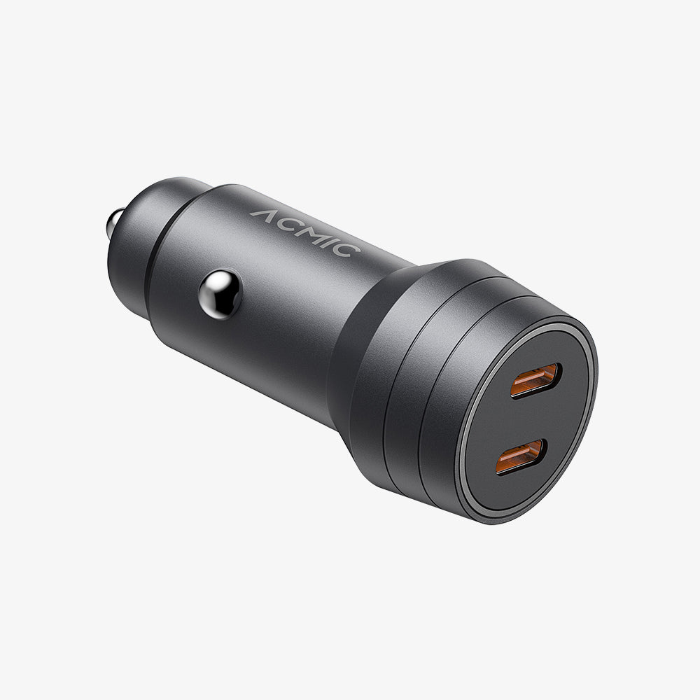 ACMIC CC60 DUO 60W Dual USB Type C Car Charger PD PPS Samsung Super Fast Charging