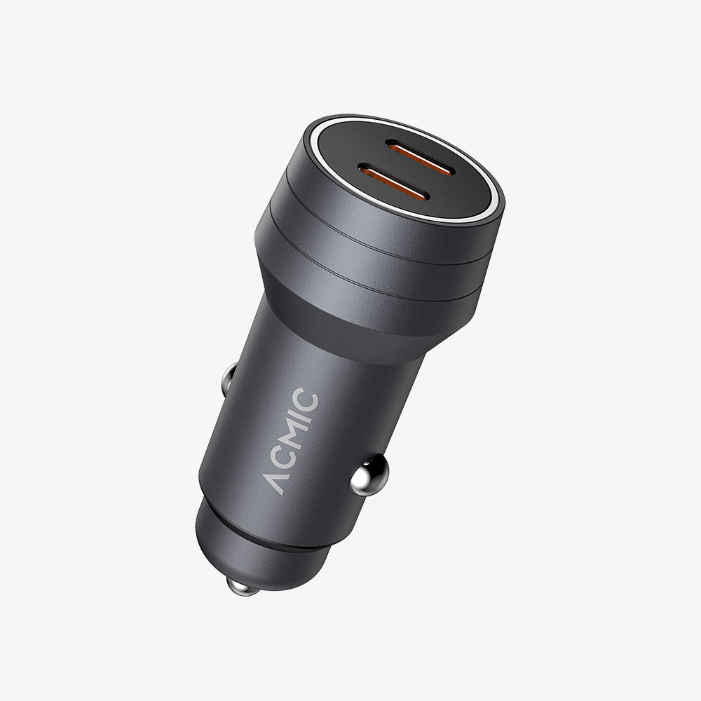 ACMIC CC60 DUO 60W Dual USB Type C Car Charger PD PPS Samsung Super Fast Charging