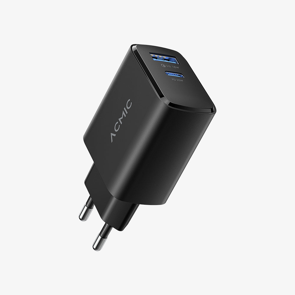 ACMIC CPD20PRO 20W Dual port USB Type C + USB QC 3.0 Kepala Charger Fast Charging 20 Watt for iPhone Samsung Xiaomi Huawei Oppo VOOC ( Adapter Original / Adaptor Ori )