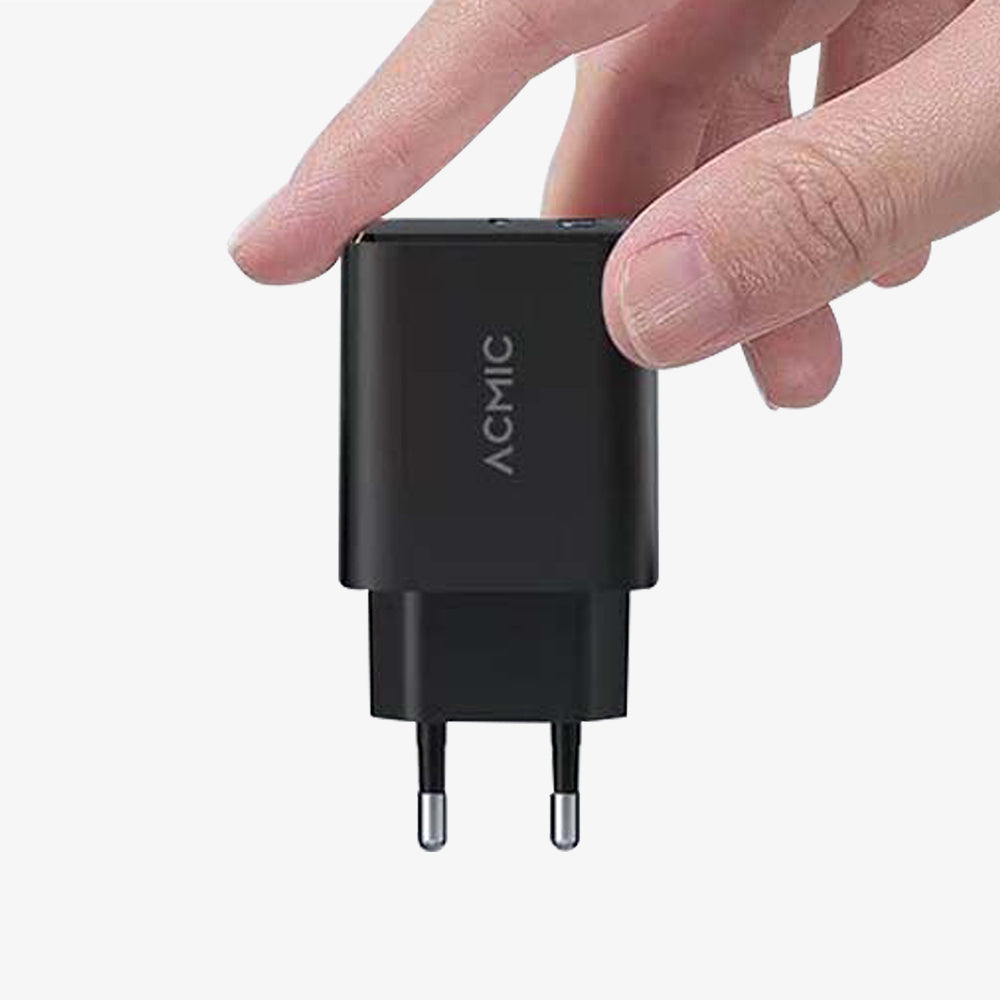 ACMIC CPD20PRO 20W Dual port USB Type C + USB QC 3.0 Kepala Charger Fast Charging 20 Watt for iPhone Samsung Xiaomi Huawei Oppo VOOC ( Adapter Original / Adaptor Ori )