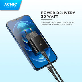 ACMIC CPD20 Type C 20W Kepala Charger Fast Charging Adaptor for iPhone