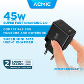 ACMIC CPD45 Type C 45W Charger Super Fast Charging Adaptor Samsung