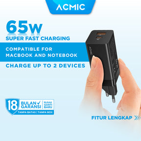 ACMIC CPD65 Lite GaN 65W Super Fast Charging 65 W Charger PD Power Adapter