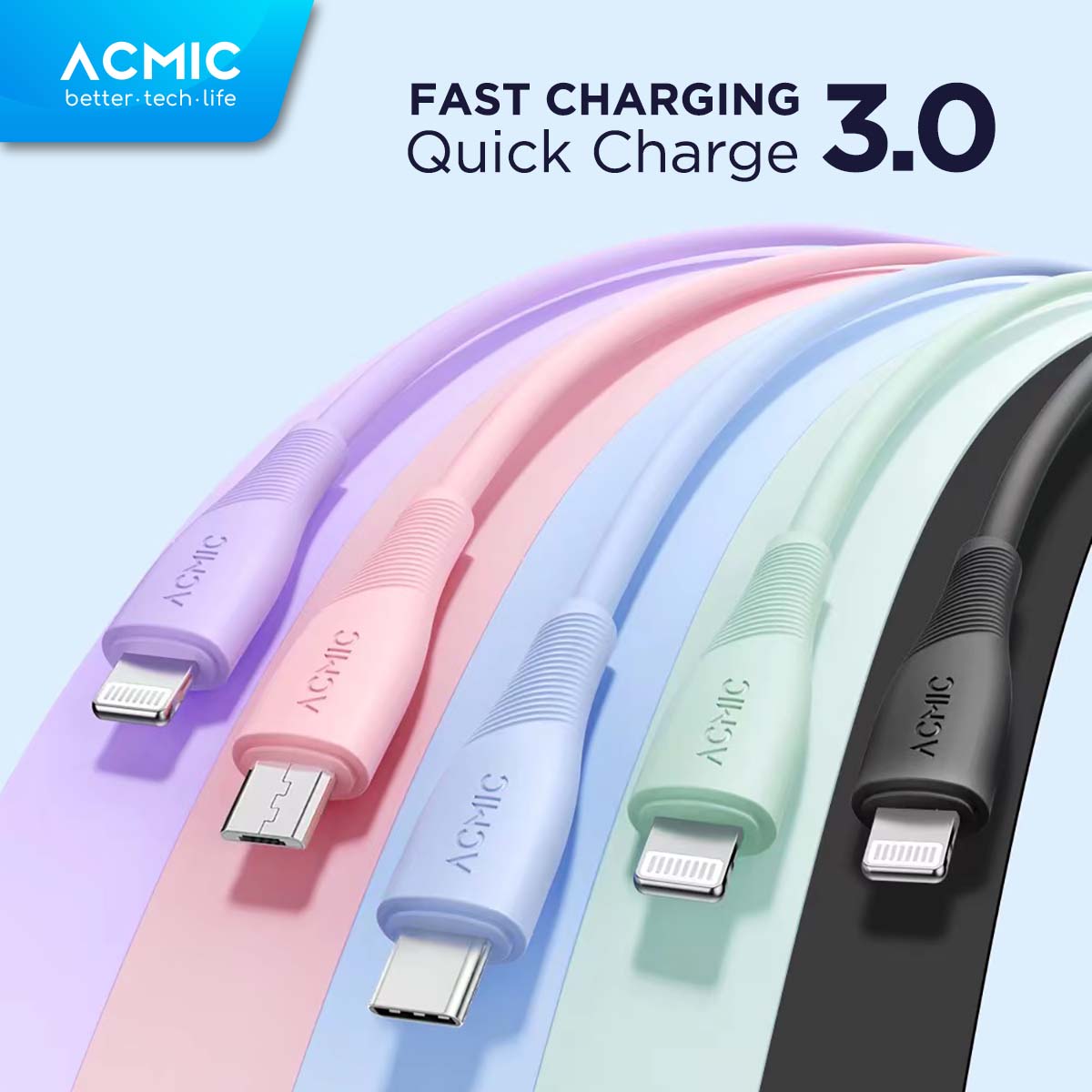 ACMIC Dayline Kabel Data Charger 100cm Fast Charging Cable