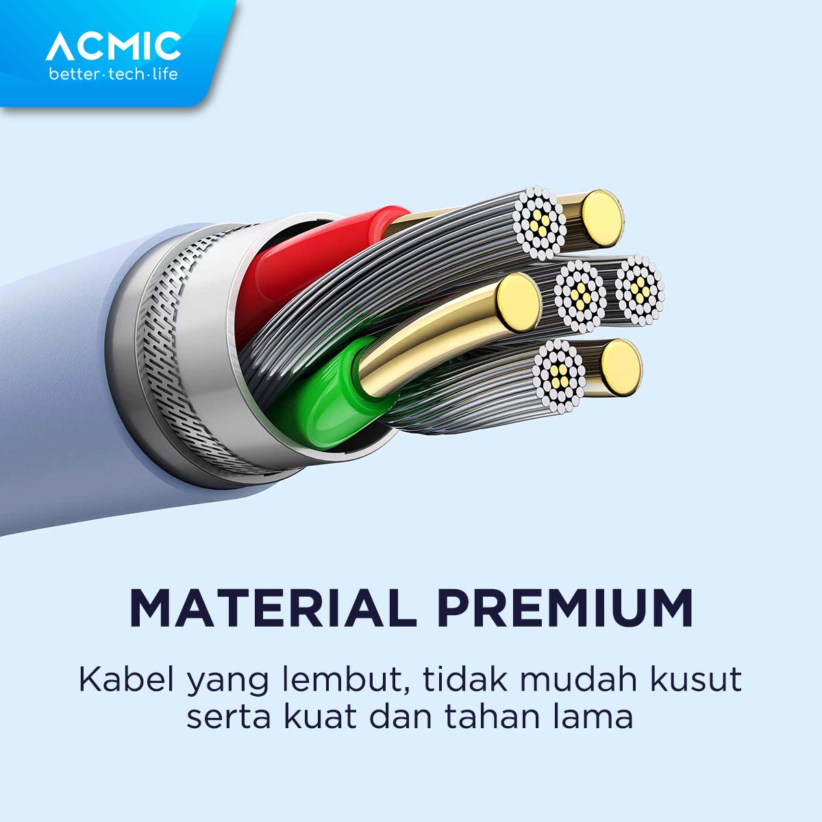 ACMIC Dayline Kabel Data Charger 100cm Fast Charging Cable