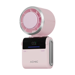 ACMIC FOLDING COMPACT COOLING FAN CF02 Kipas Angin Portable Lipat With Ice Cooling System, Neck Hanging & Desk Function