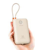 ACMIC NEOPOWER Super Mini 35W Power Bank with Super Fast Charging for Samsung built-in Cable Type C & iPhone Lightning 10000mAh 20000mAh 30000mAh