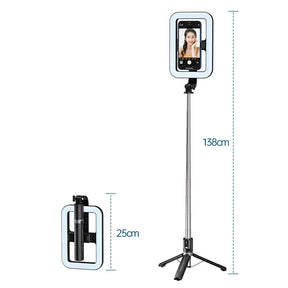 ACMIC TL13 Square Ring Light Tongsis Tripod Bluetooth Selfie Stick 1.3M (130cm)