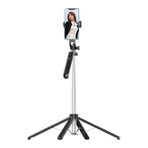 ACMIC QR18 | QR22 360° Rotating Moving Tongsis Tripod Quadpod 4 Kaki Bluetooth Remote Selfie Stick 1.8M | 2.2M (180CM | 220CM)