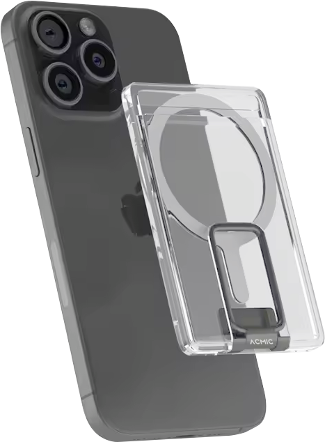 ACMIC MAGWALLET Magnetic Magsafe Slim Card Holder Built in Phone Stand Dompet Kartu ST01 / with PopSocket PS01
