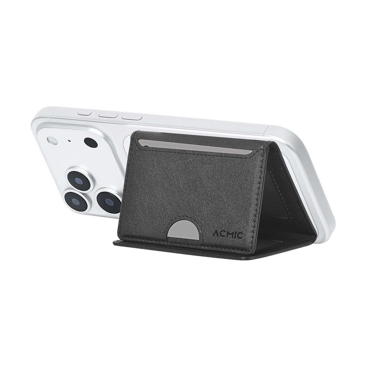 ACMIC MAGWALLET TF5 TF7 Trifold 5 Cards 7 Cards Magnetic Magsafe Slim Card Holder Built in Phone Stand Dompet Kartu