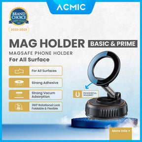 ACMIC Mag Holder Prime | Basic MagSafe Phone Holder Magnetic Car Holder