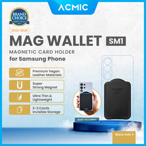 ACMIC MAGWALLET SM1 for Samsung Phone Magnetic Wallet Magsafe Slim Card Holder Dompet Kartu