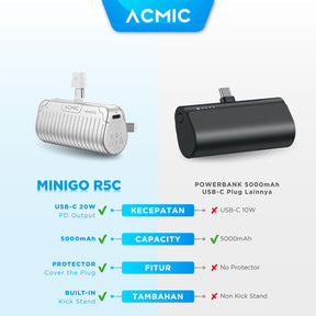 ACMIC MINIGO Mini PowerBank + Phone Holder USB Type C PD Fast Charging