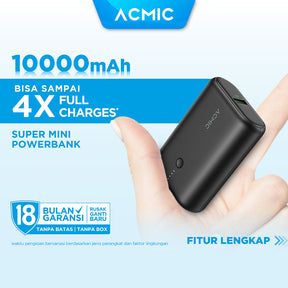 ACMIC MINIMAX SuperMini 10000mAh AiCharge Power Bank (QC4 + PD + VOOC)
