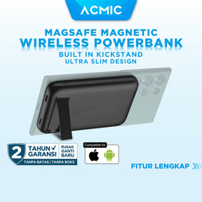 ACMIC MAGBANK 5000mAh Powerbank Magsafe Wireless 20W Fast Charging for iPhone