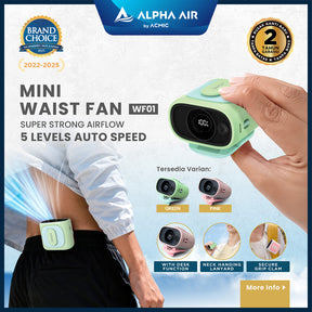 ACMIC MINI WAIST FAN WF01 Kipas Angin Portable Super Strong Airflow with Desk Function