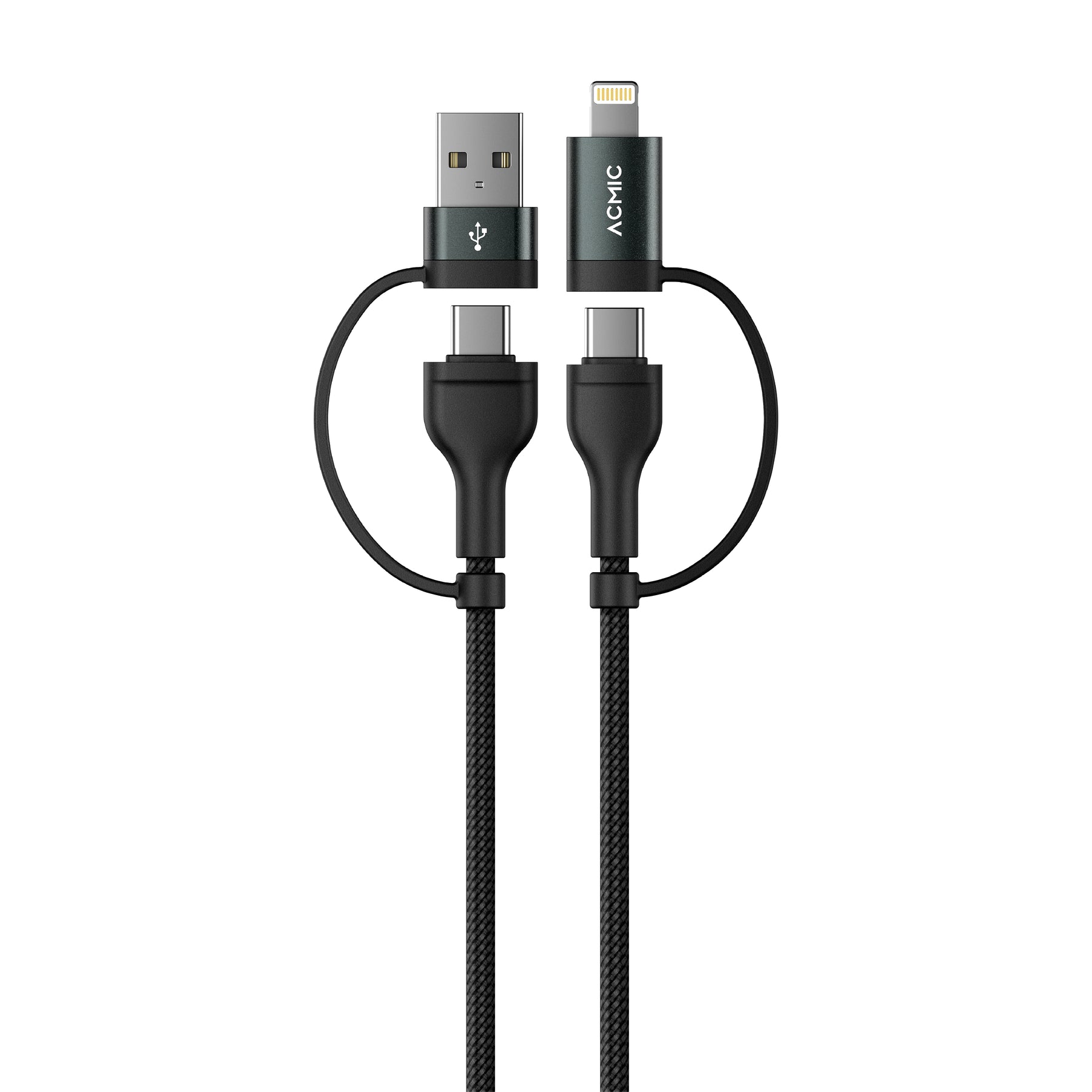 ACMIC OMNILINE 4in1 240W Kabel Data PD 3.1 Power Delivery Ultra Fast Charging USB Type-C iPhone Lightning