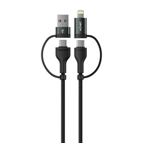 ACMIC OMNILINE 4in1 240W Kabel Data PD 3.1 Power Delivery Ultra Fast Charging USB Type-C iPhone Lightning
