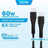 ACMIC PDC100 Power Delivery (PD) 100cm Cable USB Type C to USB Type C