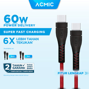 ACMIC PDC100 Power Delivery (PD) 100cm Cable USB Type C to USB Type C