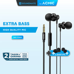 ACMIC PRIME In-Ear Headset Earphone Earbuds Headphone Stereo with Mic