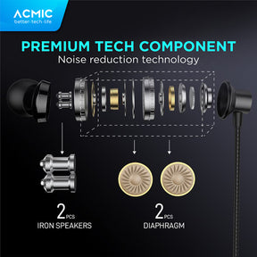 ACMIC PRIME In-Ear Headset Type C Earphone Earbuds Stereo with Mic