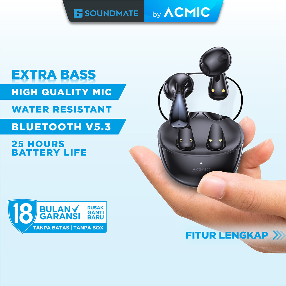 ACMIC SOUNDMATE LIFE TWS C01 Wireless Bluetooth Earphone Mini Earbuds