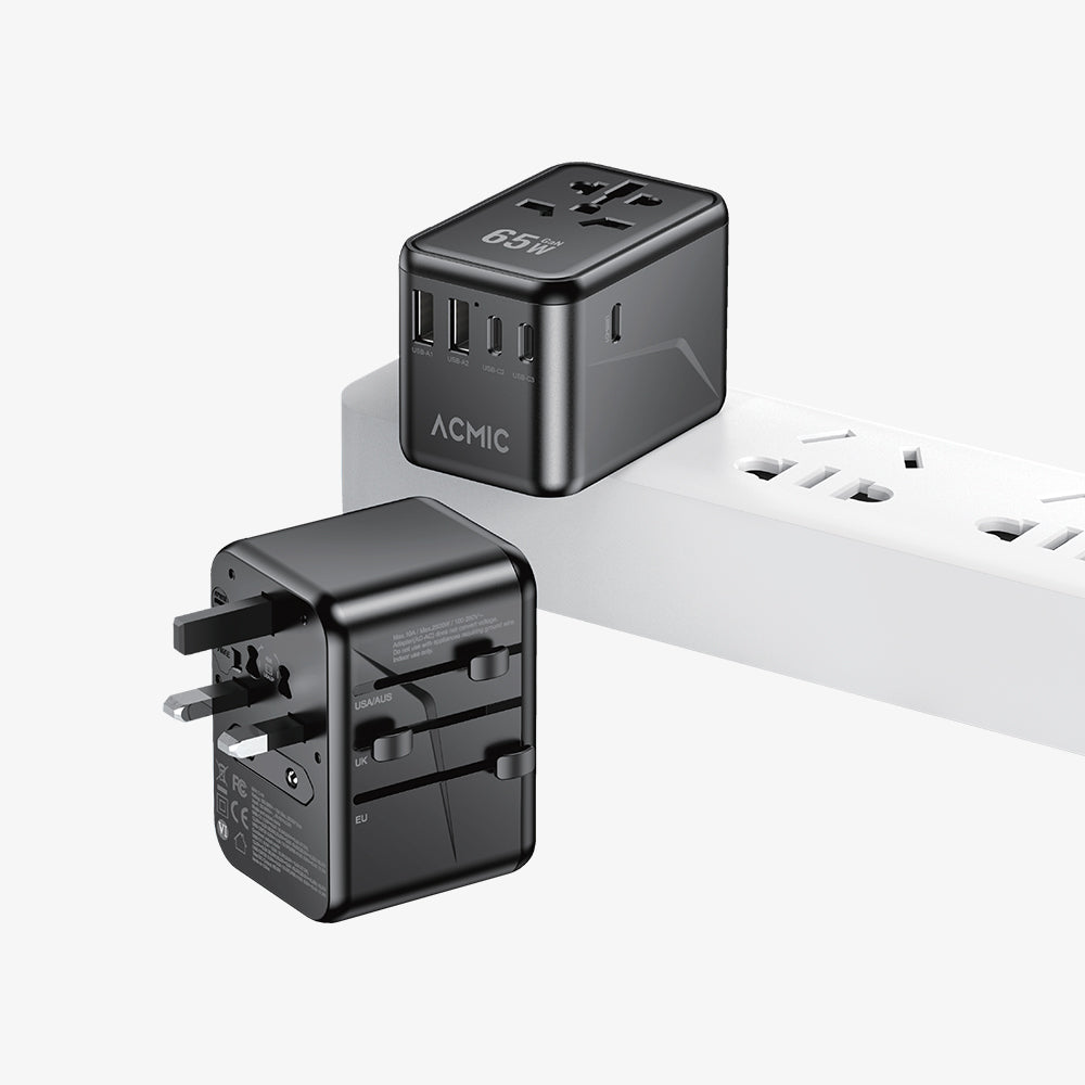 ACMIC TAC65 Travel Adapter Universal GaN 65watt Adaptor Fast Charging
