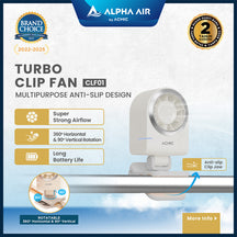 ACMIC TURBO CLIP FAN CLF01 Kipas Angin Portable Multifungsi dengan Anti-Slip Clip Super Strong Airflow