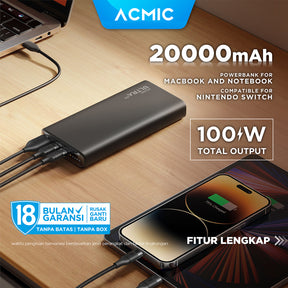 ACMIC ULTRA 100W USB-C Super Fast Charging PowerBank Laptop MacBook