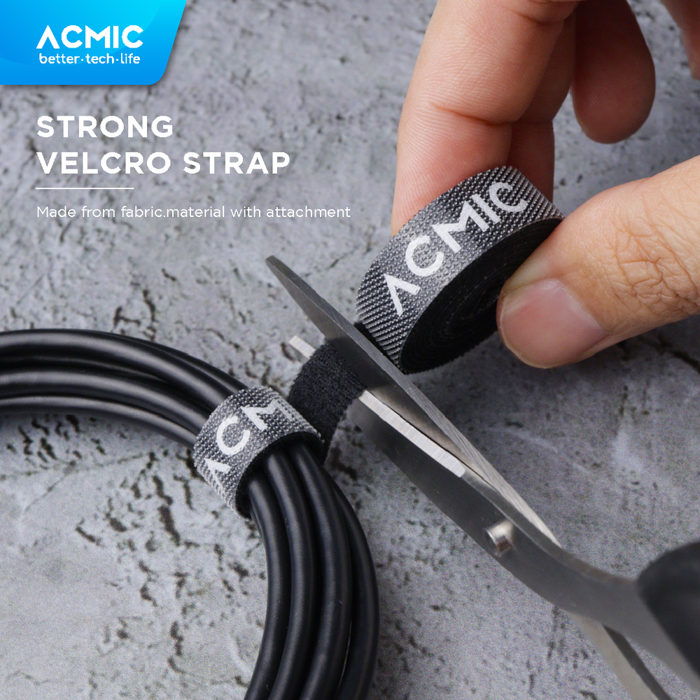 ACMIC VELCRO STRAP CABLE TIE ORGANIZER Pengikat Perekat Kabel Holder