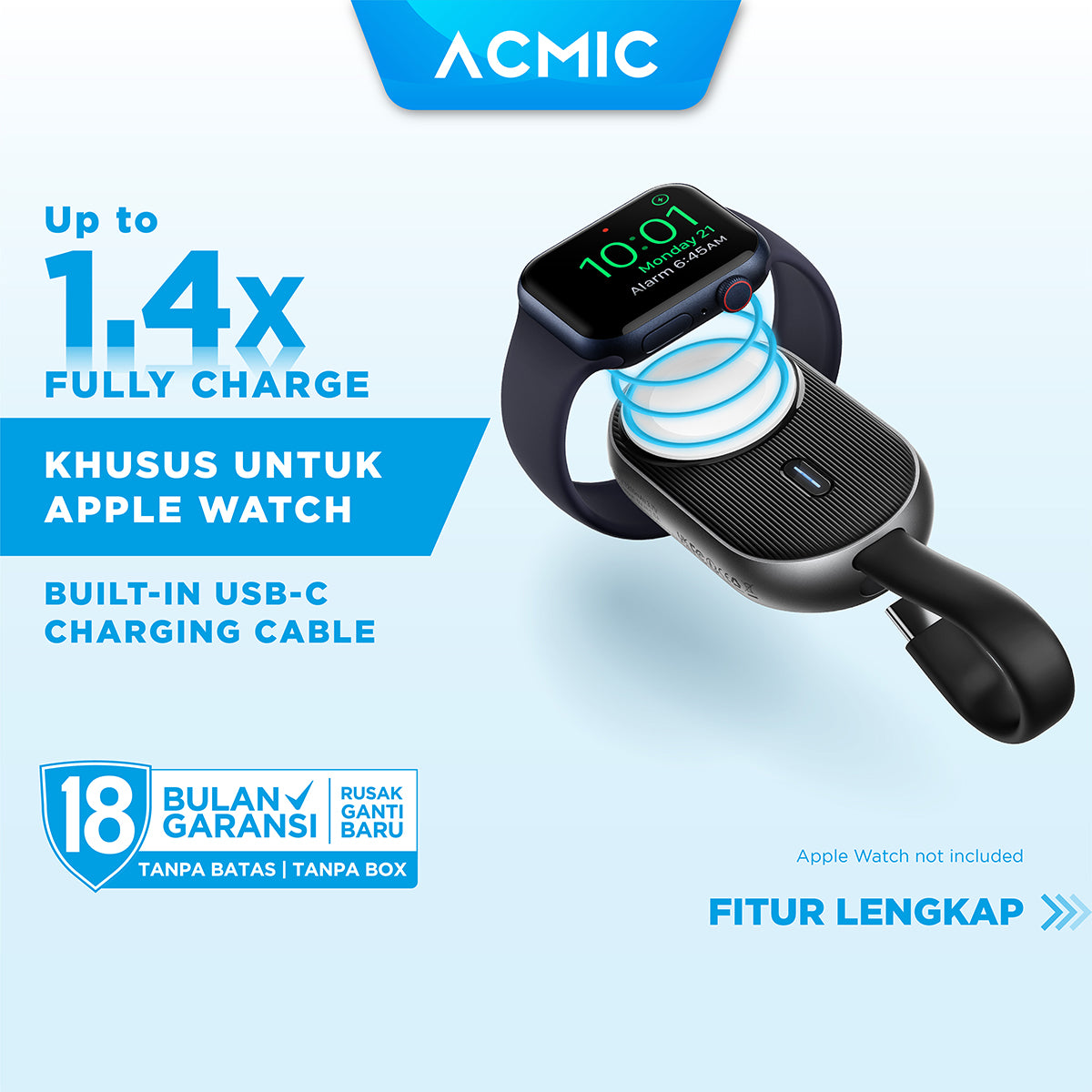 ACMIC WATCHBANK WB01 Magnetic Wireless Powerbank for Apple Watch