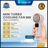 ACMIC MINI TURBO COOLING FAN CF03 Kipas Angin Mini Portable Turbo Ice Cooling Super Strong Small & Powerful With Anti-Slip Base
