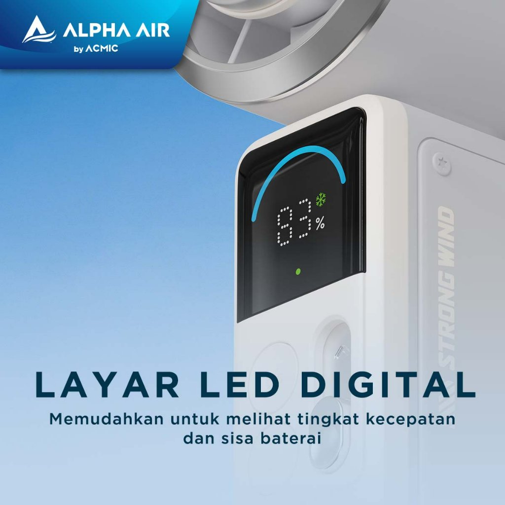 ACMIC MINI TURBO COOLING FAN CF03 Kipas Angin Mini Portable Turbo Ice Cooling Super Strong Small & Powerful With Anti-Slip Base
