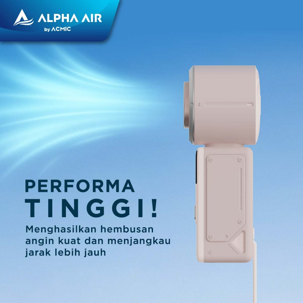 ACMIC MINI TURBO COOLING FAN CF03 Kipas Angin Mini Portable Turbo Ice Cooling Super Strong Small & Powerful With Anti-Slip Base