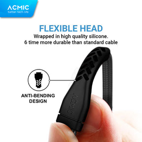 ACMIC Braided Line Kabel Data Fast Charging iPhone/Type C/Micro USB 1M