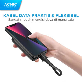 ACMIC KeyLine Kabel Data Charger 20cm Fast Charging Lanyard Cable - USB C to C CC20