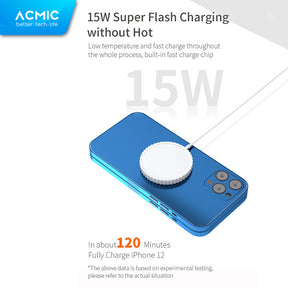 ACMIC MAGO Magnetic Charger Fast Wireless Charging 15W USB Type C