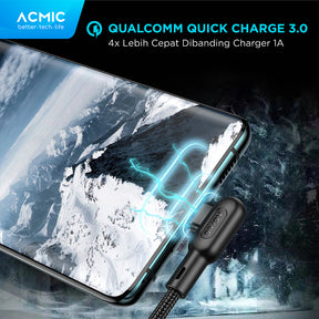 ACMIC GAMELINE L100 Kabel Gaming Fast Charging Data Charger Cable - iPhone Lightning