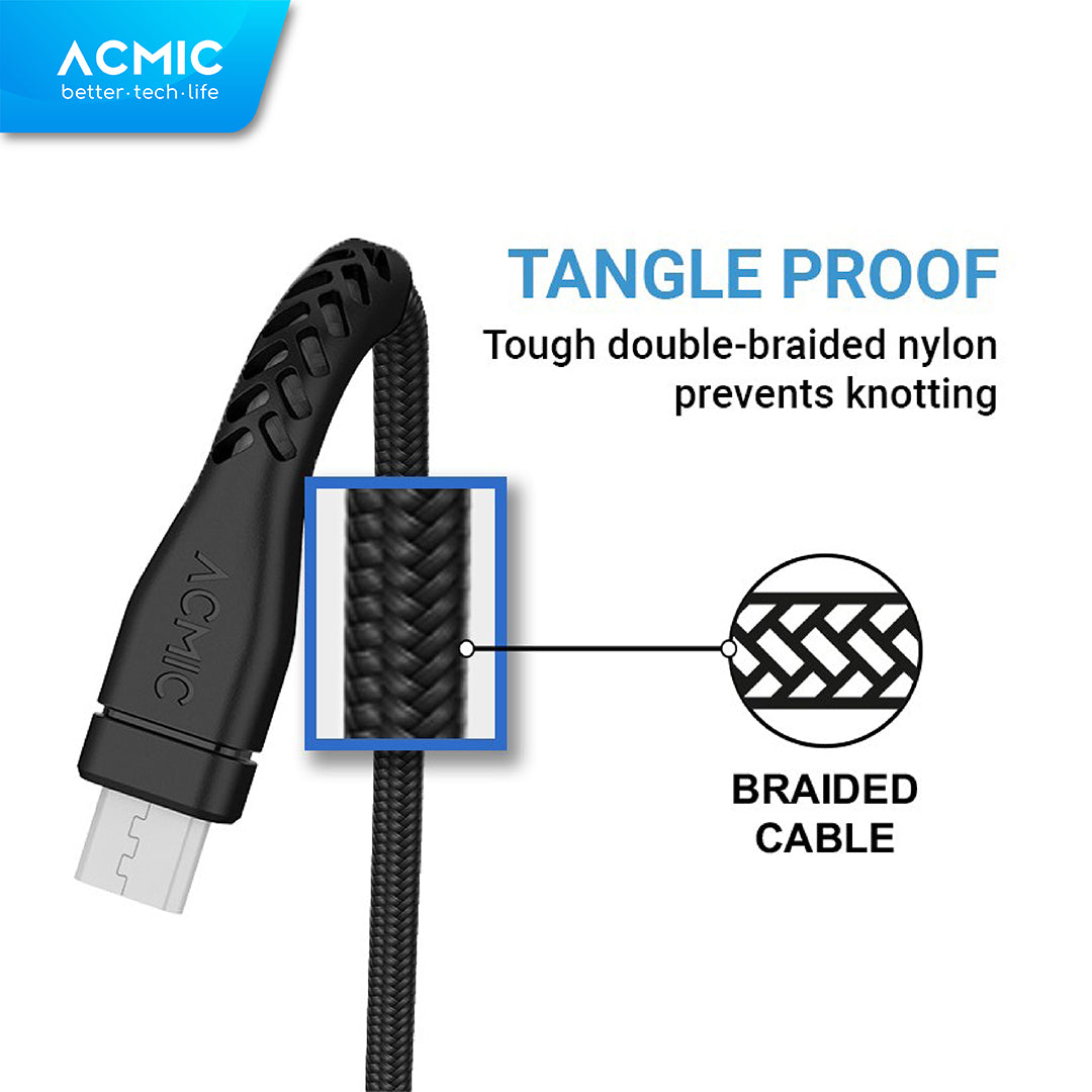 ACMIC B200 Kabel Data Charger Fast Charging 2M / 2 meter - 2 Meter Micro USB