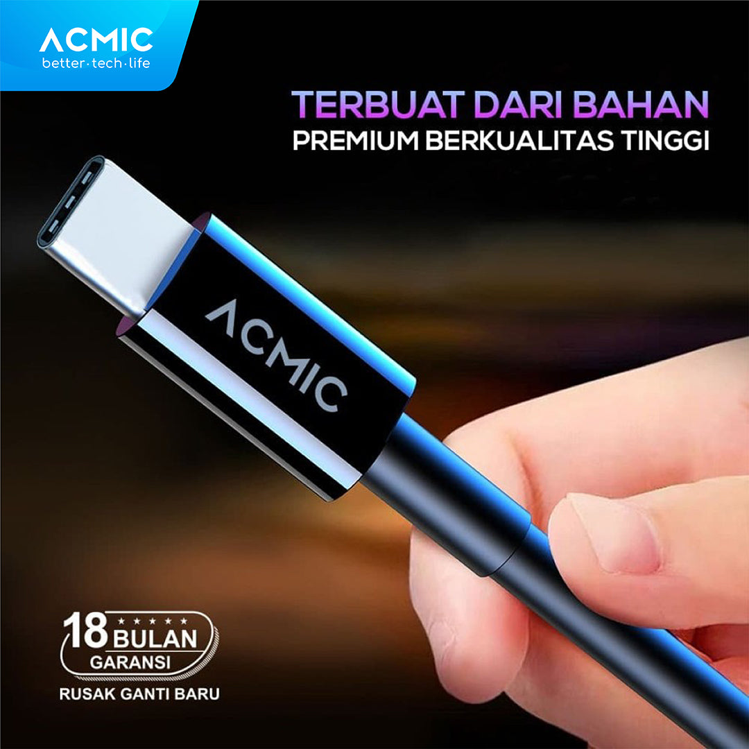 ACMIC PDC100e Power Delivery (PD) 100cm Cable USB Type C to USB Type C