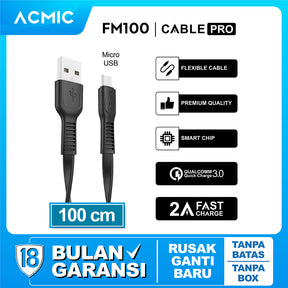 ACMIC Flexy Line Kabel Data Charger 100cm Fast Charging Cable - Micro USB FM100